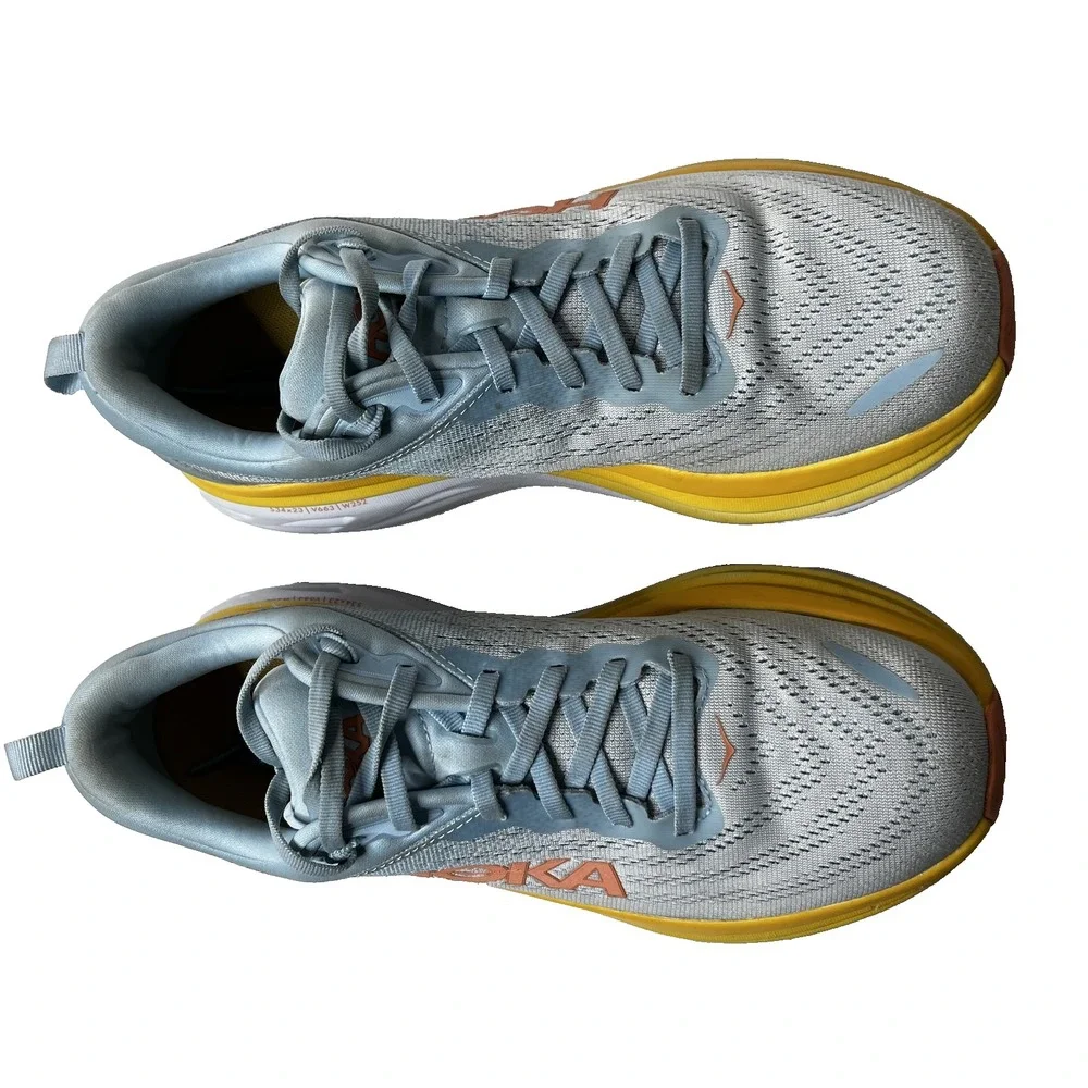 HOKA Bondi 8 Shoes Womens 11B / Men's 10B Cushioned Running Walking Trainers - Picture 5 of 15